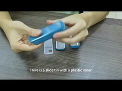 Συμπαγής ορθογώνιος 	Κασσίτεροι αποθήκευσης τροφίμων που γλιστρούν το τοπ κιβώτιο κασσίτερου καραμελών